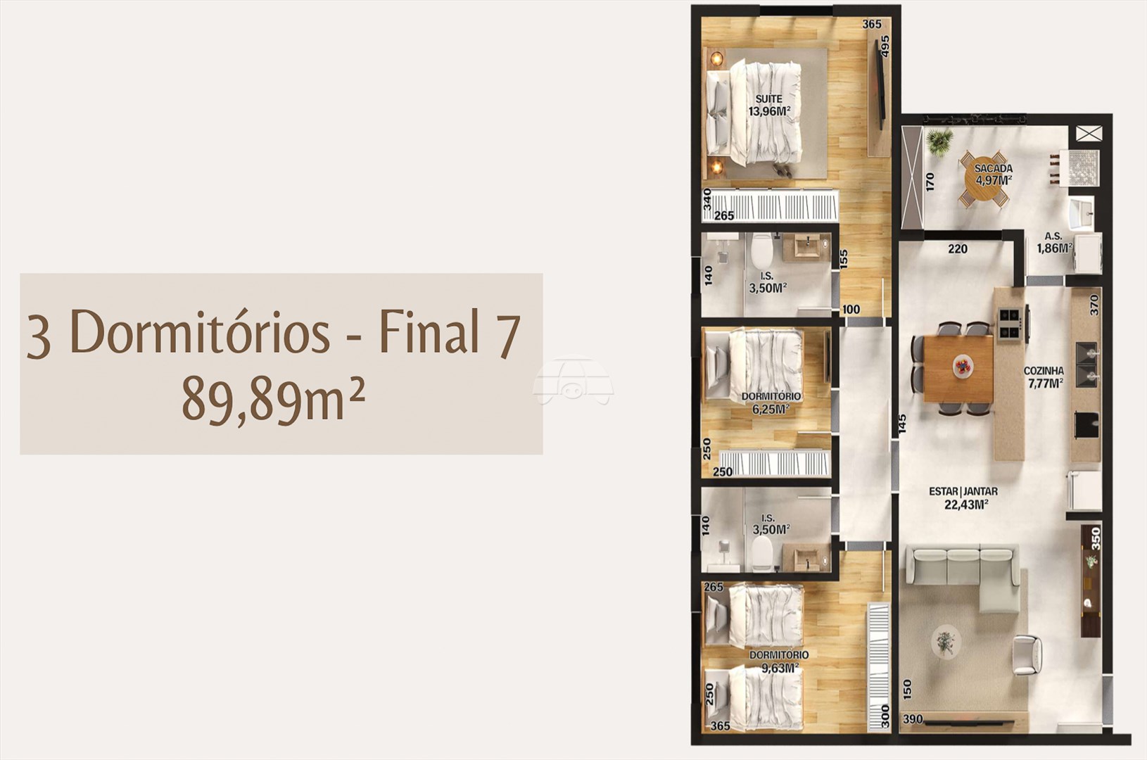 Apartamento Residencial para Venda no Bairro Campo Comprido ref. 218716 (7 / 9)
