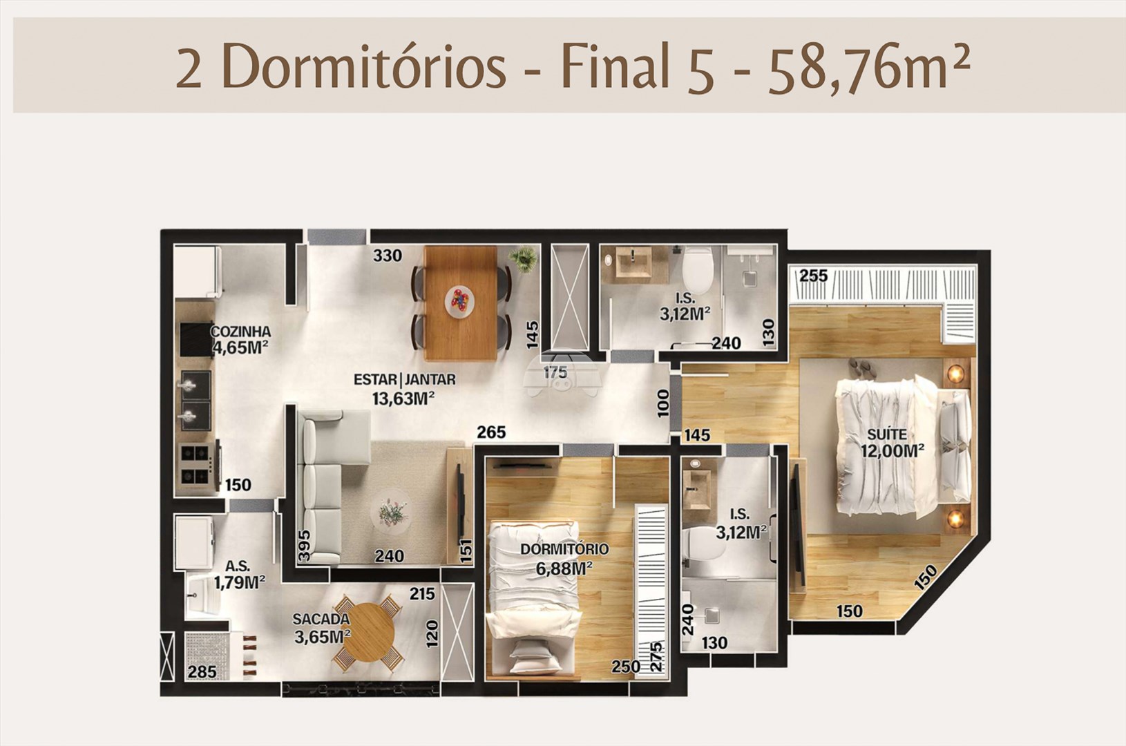 Apartamento Residencial para Venda no Bairro Campo Comprido ref. 218716 (8 / 9)