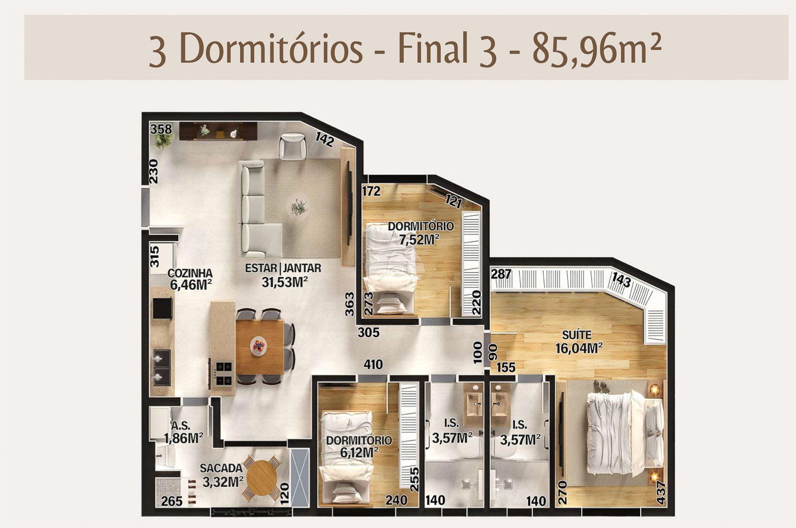 Apartamento à venda em Campo Comprido, Curitiba — Portal Chave Fácil