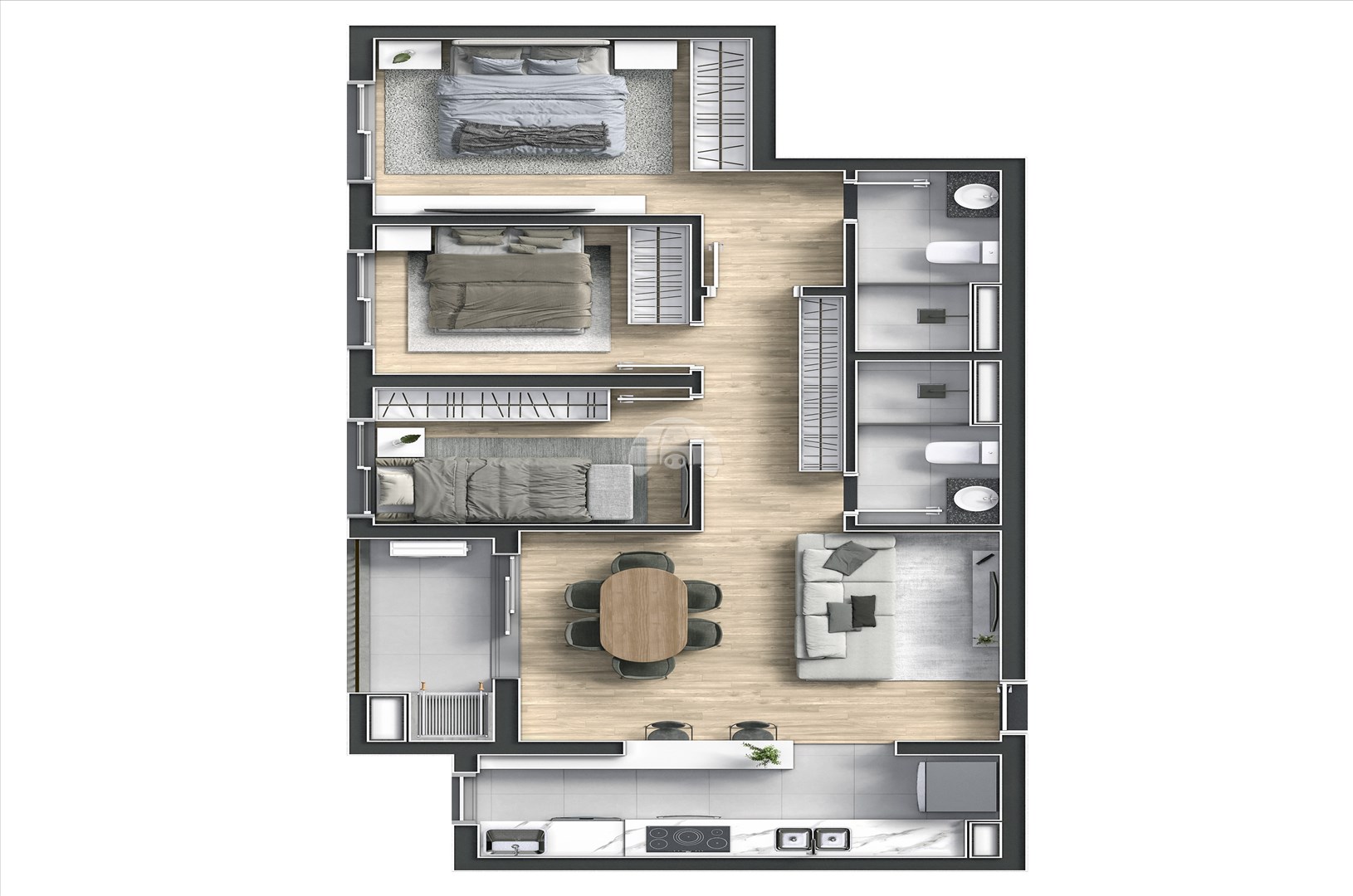 Apartamento à venda em Juvevê, Curitiba — Imobiliária Razão