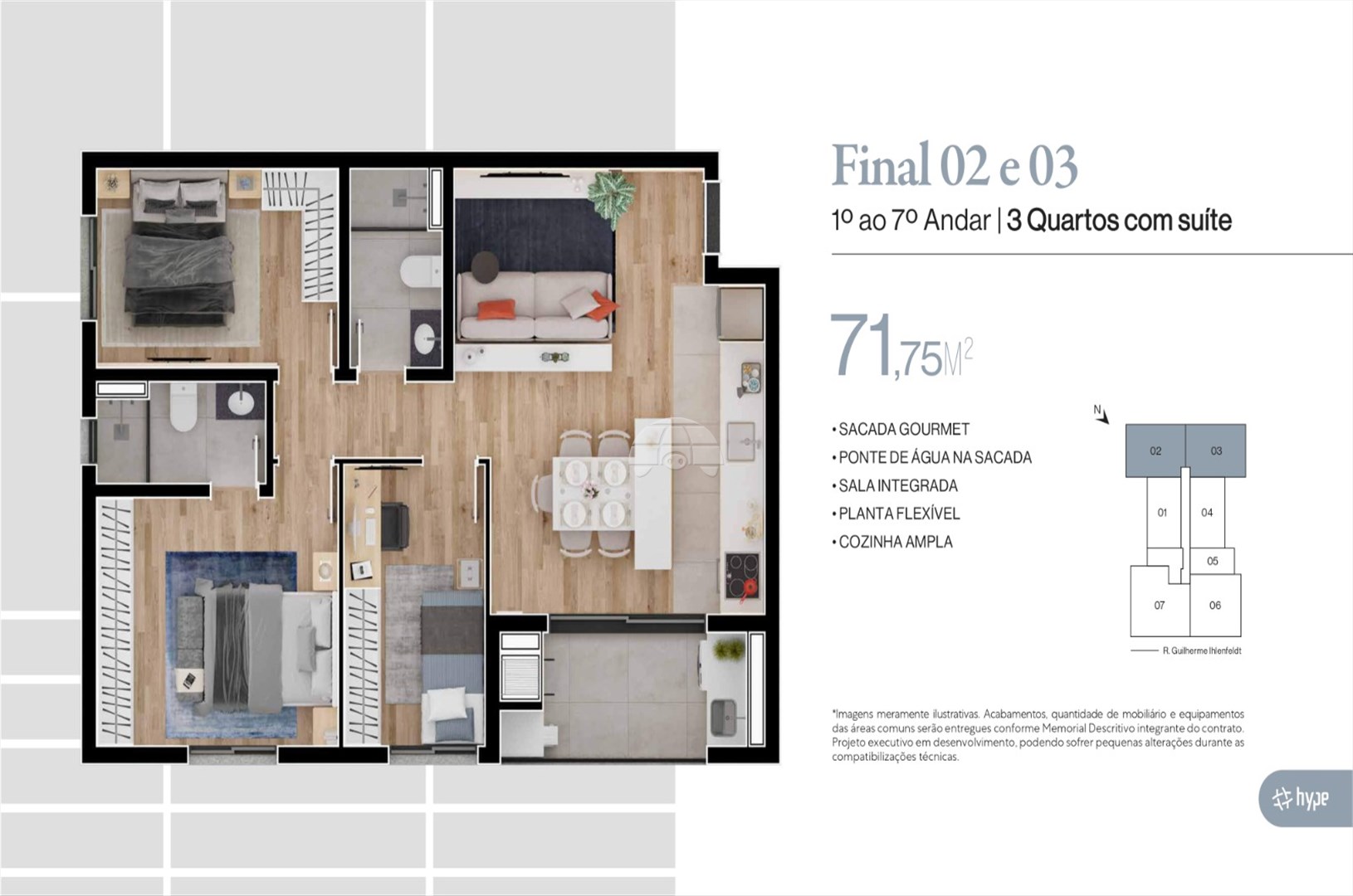Apartamento Residencial para Venda no Bairro Bacacheri ref. 229377 (2 / 10)